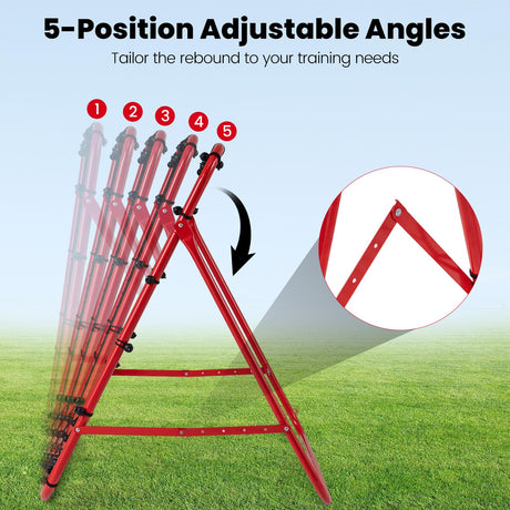 Foldable Soccer Rebounder Net with Adjustable Bounce Back