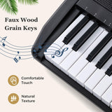 61 Keys Beginners Piano Keyboard, Electric Keyboard Kit with Adjustable Stand & Stool
