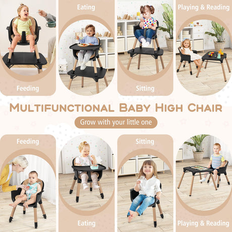 BABY JOY 5 in 1 Convertible Baby High Chair