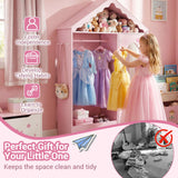 HONEY JOY Kids Clothing Rack with Mirror, Children Dress Up Center