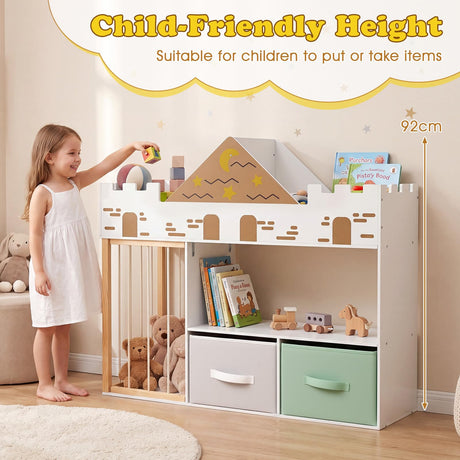 HONEY JOY Toy Storage Organizer with Stuffed Animal Storage
