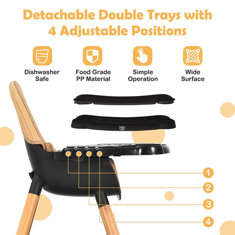 BABY JOY 5 in 1 High Chair, Convertible High Chairs for Babies and Toddlers/Booster Seat/Table and Chair Set