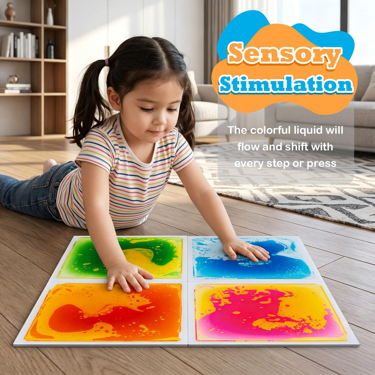HONEY JOY 4/9 Piece Toddler Sensory Floor Titles