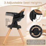 BABY JOY 7-in-1 Convertible Foldable Baby High Chair w/Adjustable Tray