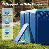 Foldable Swimming Pool,Non-Inflatable Around Ground Pool w/24 Wall Panels