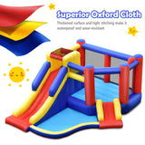 HONEY JOY Inflatable Bounce House with Large Jumping Area, Dual Slide, Ball Pit, Climb Wall, Basketball Hoop