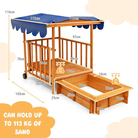 Kids Wooden Sandpit