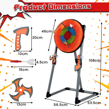 3 in 1 Throwing Target Set, Kids Throwing Game w/3 Throwing Axes