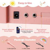 HONEY JOY Mini Keyboard Piano for Kids, 25 Keys Electric Piano w/Stool