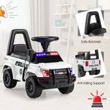 Ride On Push Police Car, Toddler Foot-to-Floor Sliding Toy with Siren