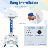 HONEY JOY Kids Basketball Hoop, 3 in 1 Toddler Sports Activity Center