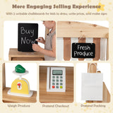 HONEY JOY Wooden Mud Kitchen & Market Stand for Kids Outdoor