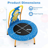 Children Trampoline with Foam Handle and Safety Cover for Toddlers