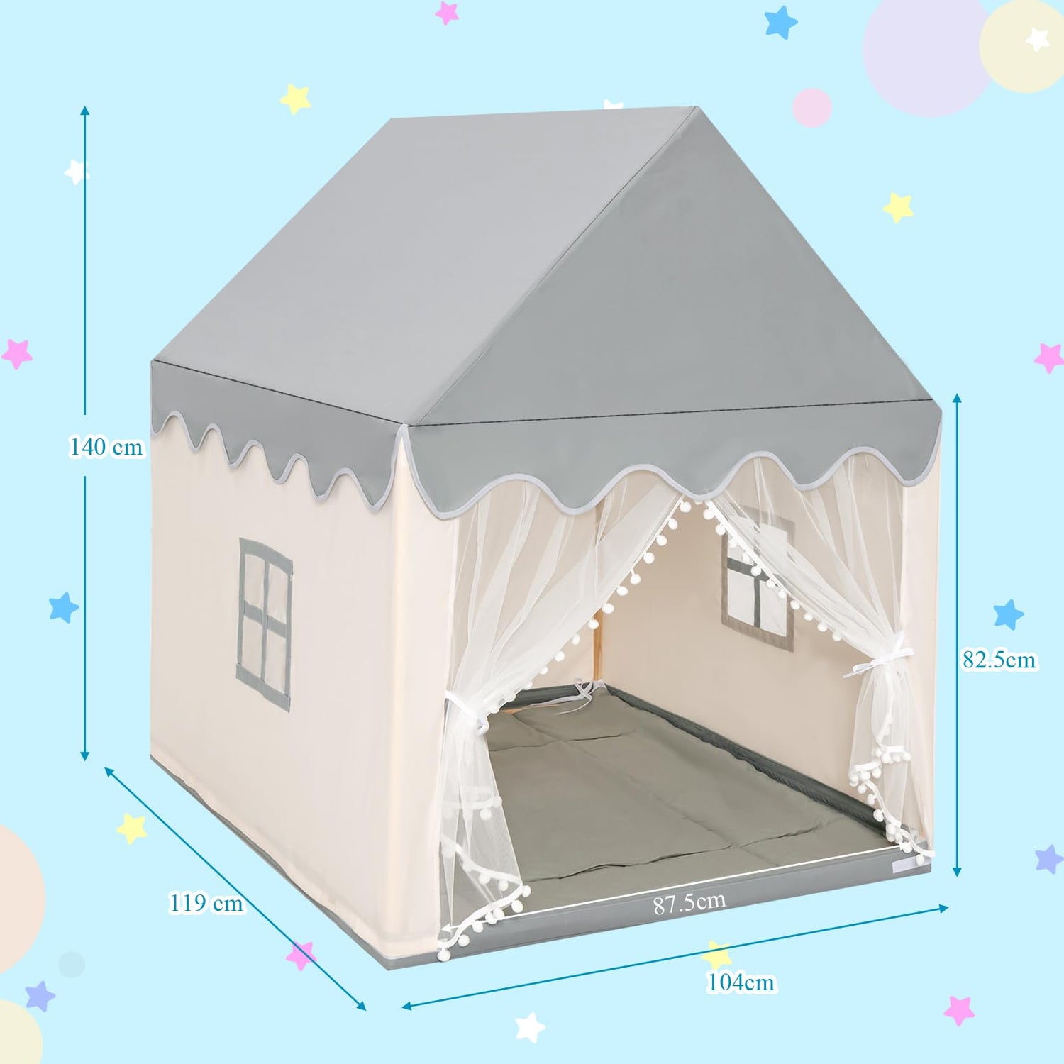 NARMAY® Speeltent Easy Fun Koepeltent voor kinderen Binnen/Outdoor Fun NARMAY® Speeltent Easy Fun Koepeltent voor kinderen Binnen/Outdoor Fun