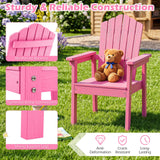 HONEY JOY Outdoor Adirondack Chair, Patio HIPS Chairs w/Wood Grain