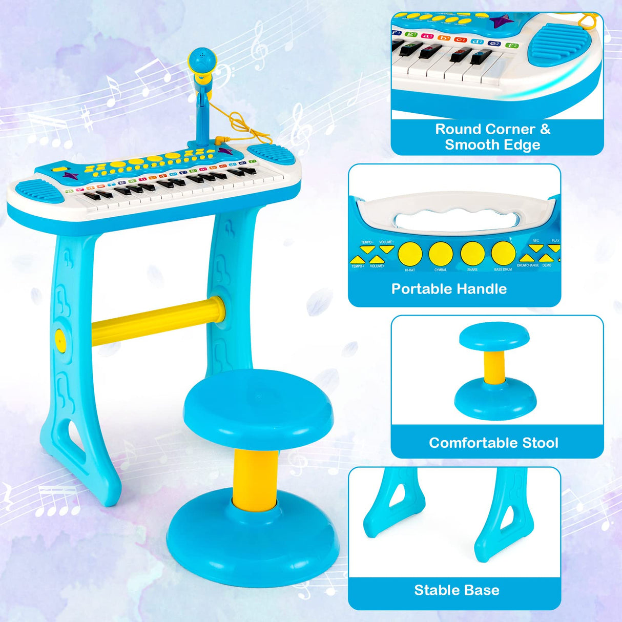HONEY JOY 31-Key Electronic Keyboard Piano