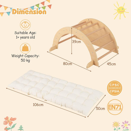 8 in 1 Climbing Arch Sensory Table for Kids Montessori Climbing Gym