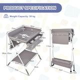 BABY JOY Baby Changing Table, Height Adjustable 4 in 1 Folding Diaper Station