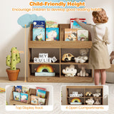 HONEY JOY 3-Tier Kids Bookshelf, Montessori Cube Bookcase for Nursery, Classroom