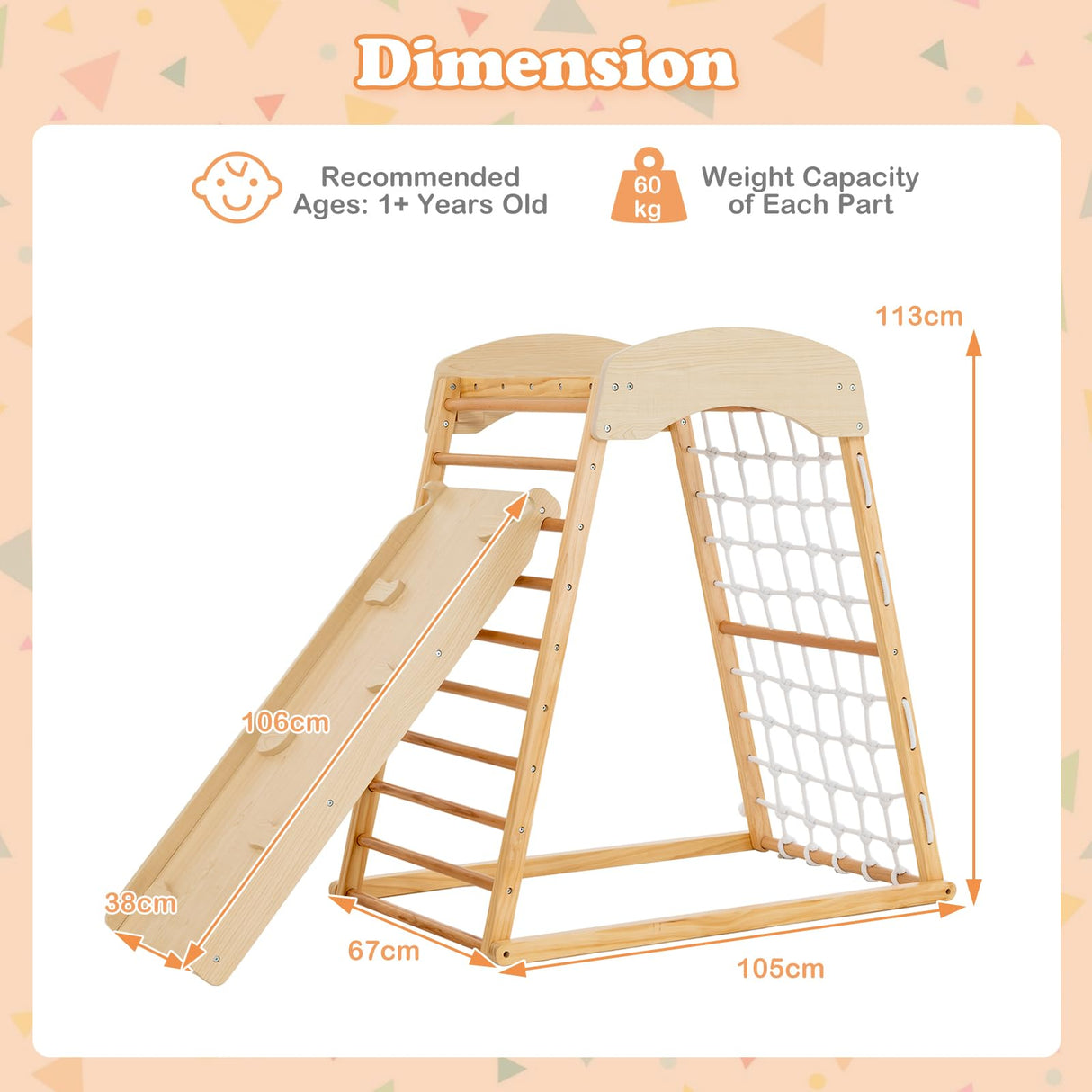 HONEY JOY 6-in-1 Jungle Gym Climber