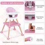 BABY JOY 9-in-1 Convertible High Chair, Kids Table and Chair Set