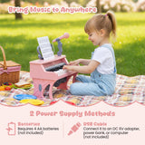 HONEY JOY Mini Keyboard Piano for Kids, 25 Keys Electric Piano