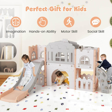 HONEY JOY All in 1 L-Shaped Slide for Toddlers Age 1-3