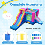 Inflatable Bounce House with Long Slides and Jumping Area