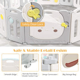 BABY JOY Foldable Baby Playpen 16 Panels, Kids Safety Yard Activity Center