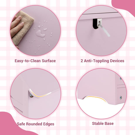 HONEY JOY Kids Clothing Rack with Mirror, Children Dress Up Center