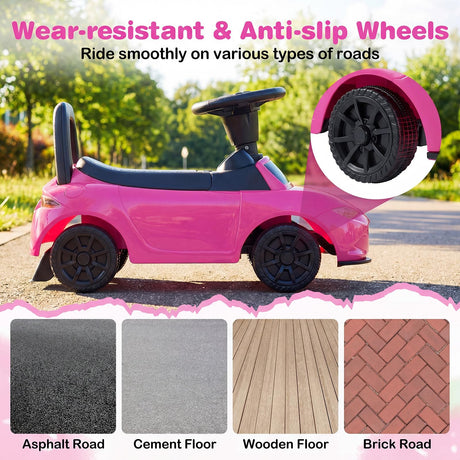 HONEY JOY Toddler Ride on Toy, Foot to Floor Kid Sliding Car with Under-Seat Storage