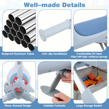 HONEY JOY 2-in-1 Kids Ride-on Push Car