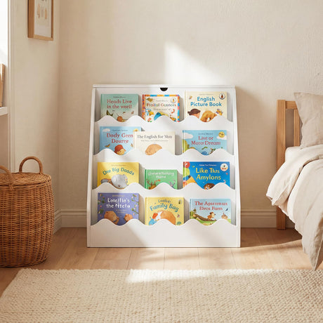 HONEY JOY 2-in-1 Kids Bookshelf & Toy Storage Organizer, Storage Rack