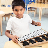 HONEY JOY Kids 27-Note Glockenspiel Xylophone, Glockenspiel Xylophone for Toddlers w/27 Metal Keys, Percussion Instrument