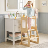 BABY JOY 3-in-1 Foldable Kitchen Standing Tower for Toddlers