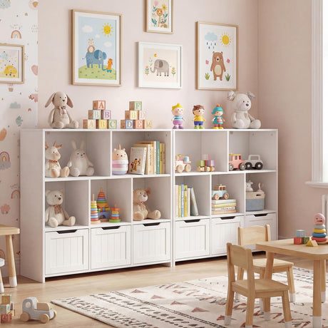 HONEY JOY Kids Toy Storage Organizer, Children Bookshelf Toy Chest Box