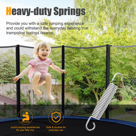 HONEY JOY 20 Pack Trampoline Springs, 14 cm Heavy Duty Replacement Trampoline Springs