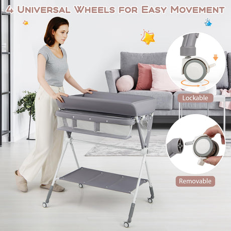 BABY JOY Foldable Baby Changing Table