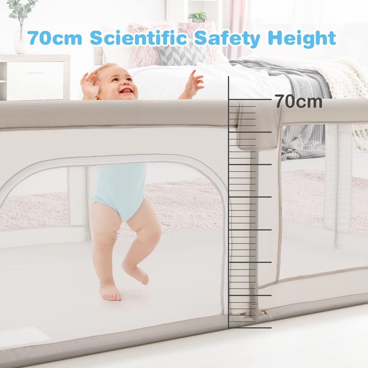 190 x 150 CM Large Baby Playpen, Extra Large Playard for Babies
