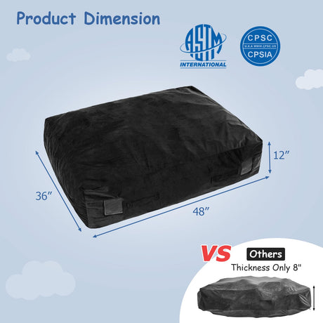 Sensory Mat with Foam Blocks and Washable Velvet Cover