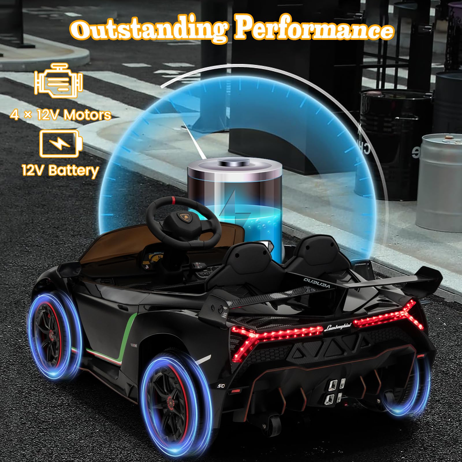 HONEY JOY Licensed Lamborghini Kid Ride-on Sports Car – Babyjoy