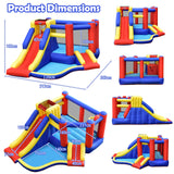 HONEY JOY Inflatable Bounce House with Large Jumping Area, Dual Slide, Ball Pit, Climb Wall, Basketball Hoop