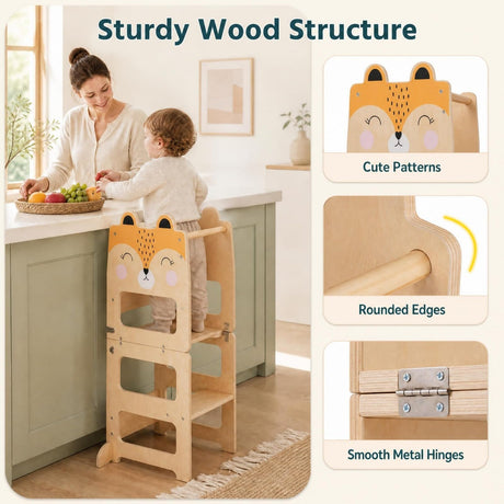 BABY JOY 3-in-1 Toddler Kitchen Step Stool