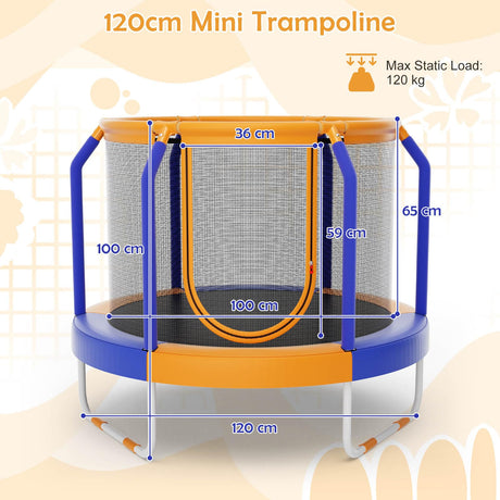 HONEY JOY Mini Trampoline with Enclosure