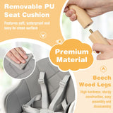 BABY JOY Baby High Chair 6-in-1 Convertible Wooden High Chair with Double Dishwasher Safe Trays
