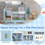 HONEY JOY Kids Kitchen Playset, Wooden Pretend Play Kitchen