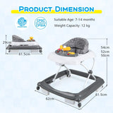 Foldable Baby Walker Toddler Activity Center Push Walker