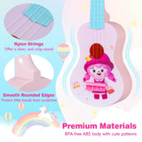 21 Inch Ukulele Guitar for Kids, Children Mini Ukulele with 4 Nylon Strings and 12 Frets for Beginners