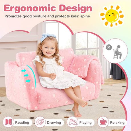 Glow in The Dark Toddler Chair with Blanket