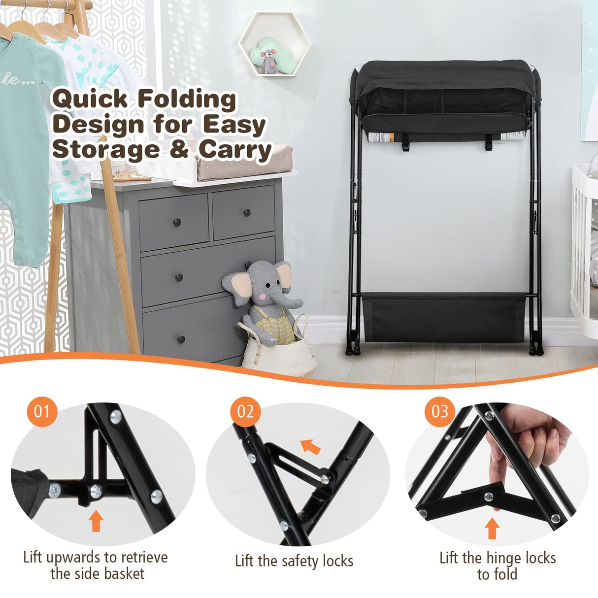BABY JOY Baby Portable Changing Table